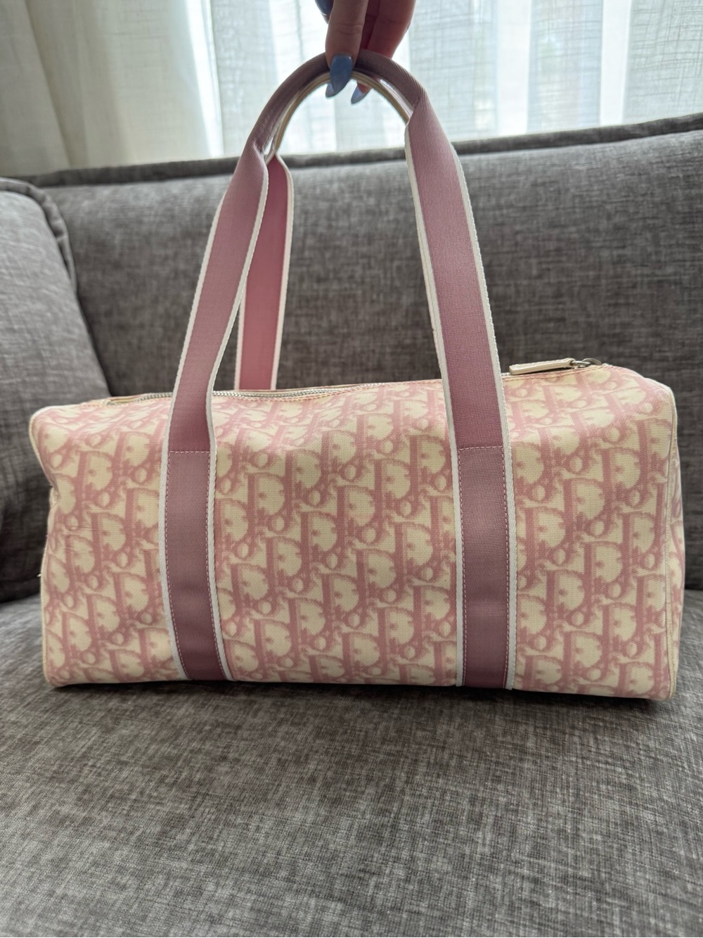 Vintage Christian Dior Pink Trotter No. 1 Boston Bag Y2K Galliano Era - Picture 7 of 16